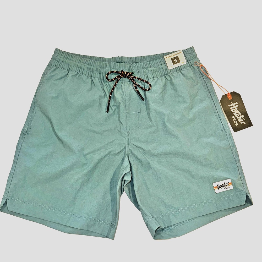 Howler Bros Shorts Blue Arctic Salado 7" Mens Small *FLAW*  Nylon Outdoor NWT